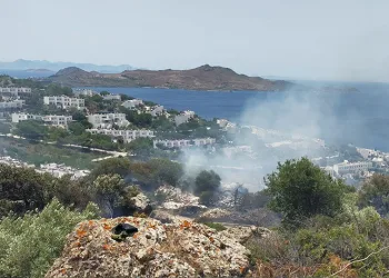 Nefes helikopteri ile yangına ilk müdahale