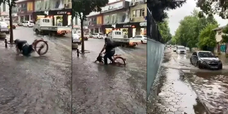 Yağmurlu havada bisikletlinin hazin sonu