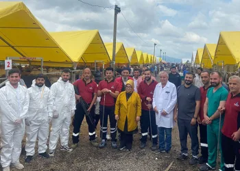 Kurban kesim alanı bayrama hazır