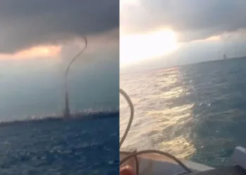 Hatay’da denizde hortum çıktı