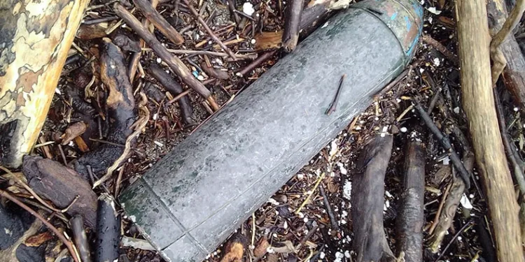 Deniz kıyısında bulunan şüpheli cisim imha edildi