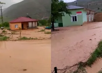 Darende’de sağanak yağış etkili oldu