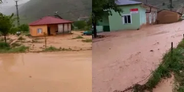 Darende’de sağanak yağış etkili oldu