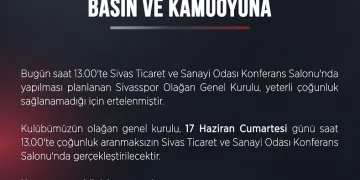 Sivasspor’da olağan genel kurul ertelendi
