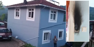 Eve yıldırım düştü tüm elektrik hatları yandı