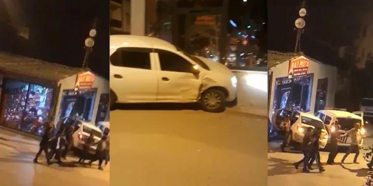 Bursa’da polisten kaçan sürücü iş yerine çarptı