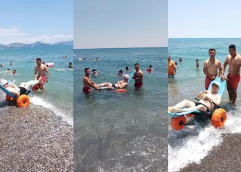 Deniz keyfi engel tanımıyor