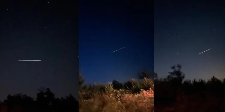 Starlink uyduları görüntülendi