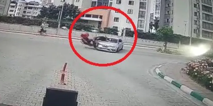 Motosiklet sürücüsü ölümden döndü