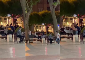 Kavgayı film izler gibi izlediler