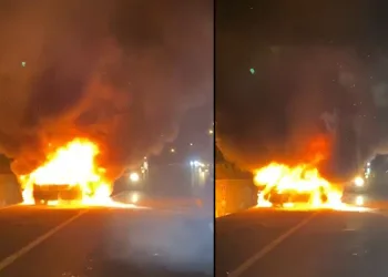 Sürücü son anda yanmaktan kurtuldu