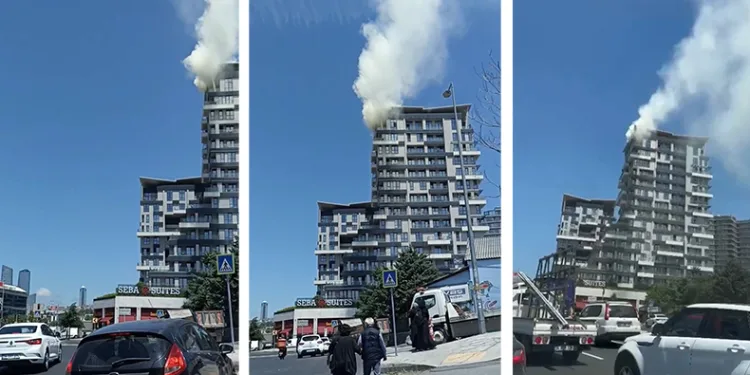 Rezidanstaki yangın korkuttu