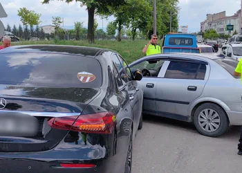 İnegölspor Başkanı kaza yaptı