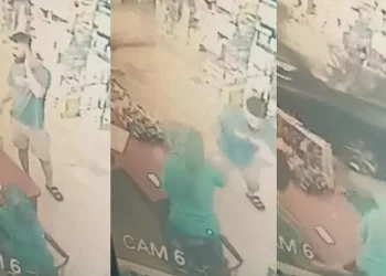 Fren yerine gaza basınca markete daldı