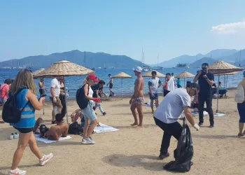 Marmaris plajları sezona hazırlandı