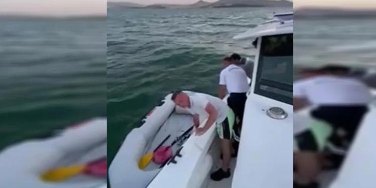Barajda mahsur kalan vatandaşı jandarma kurtardı