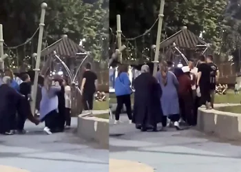 İki grup kadın arasında arbede