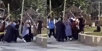 İki grup kadın arasında arbede