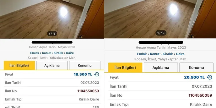 Aynı ev, iki farklı fiyat