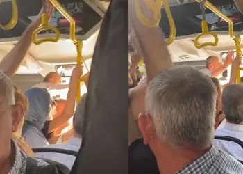 Orta kapıdan binen yolcu gerginlik yarattı