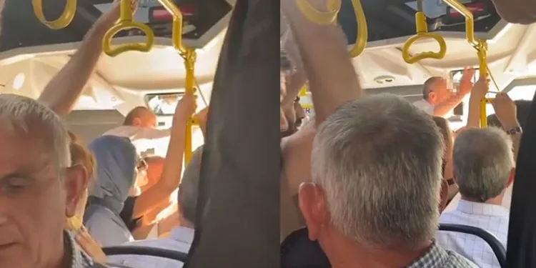 Orta kapıdan binen yolcu gerginlik yarattı
