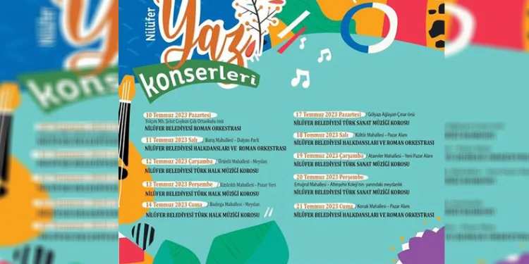 Nilüfer yaz konserleri ile renklenecek