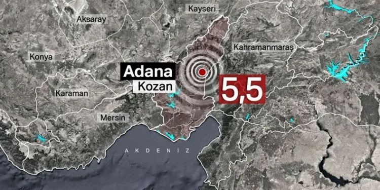 Adana’da 5.5 büyüklüğünde deprem