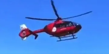 Ambulans helikopter 90 yaşındaki vatandaş için havalandı