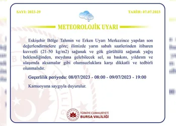 Bursa Valiliği’nden son dakika uyarısı