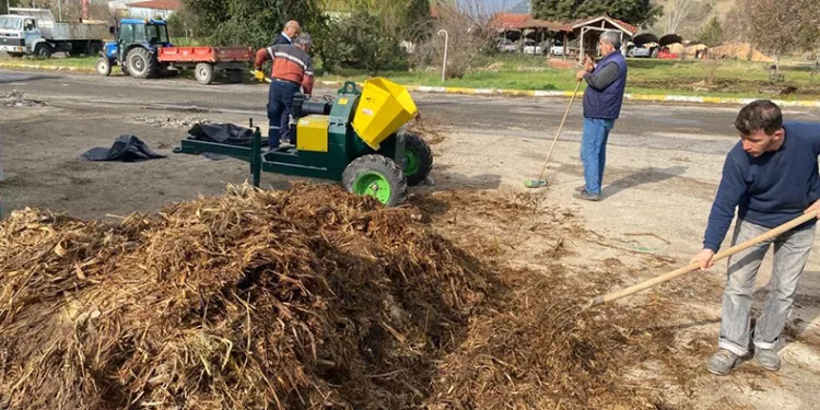 32 ton bitkisel atık, 10 ton gübreye dönüştü