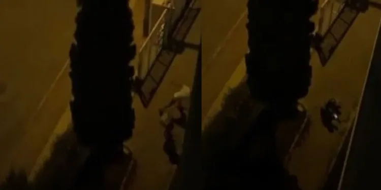 Direnen kadını bir yumrukla yere savurdu