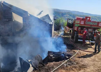 Bingöl’de ahır yangını