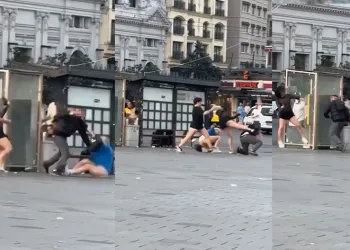 Sokak ortasında, tekmeler konuştu