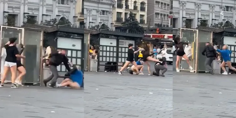 Sokak ortasında, tekmeler konuştu