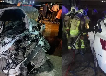 Başkentte halk otobüsü ile otomobil çarpıştı