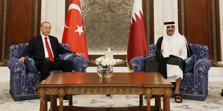 Cumhurbaşkanı Erdoğan, Katar Emiri Al Thani ile görüştü