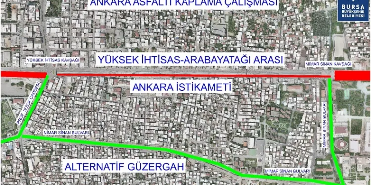 Bursa’da bu yollar asfalt yenilemesi için kapalı olacak