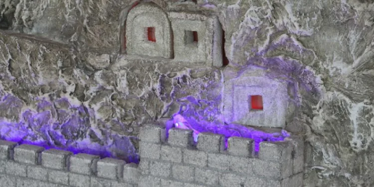 Siluetini evinin duvarına yaptırdı