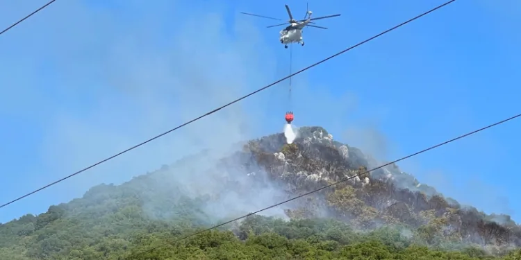 Yangın’a havadan ve karadan müdehale