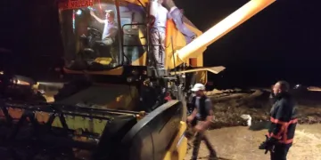 Biçerdöverde çıkan yangın