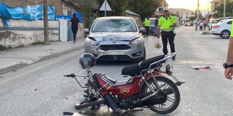 Motosiklet sürücüsü ağır yaralandı