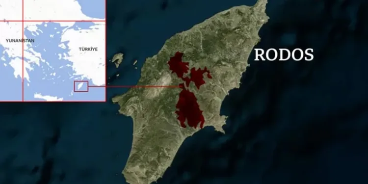 Rodos’taki yangın kontrol altına alınamadı