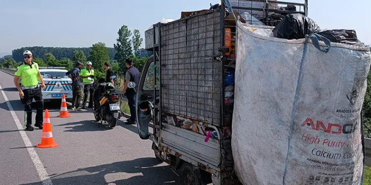 Plakasız atık toplama aracına ceza