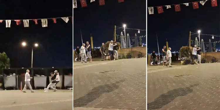 Kavga eden gencin kafasında bira şişesini patlattı
