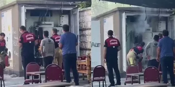Alev alan trafo paniğe neden oldu