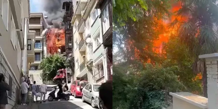 İstanbul Sarıyer’de yangın