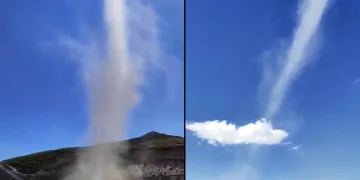 Nemrut kalderasında hortum