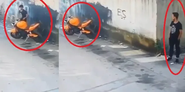 Motora baktı, beğendi, çaldı