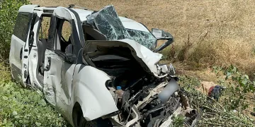Gelin almadan dönen araç kaza yaptı