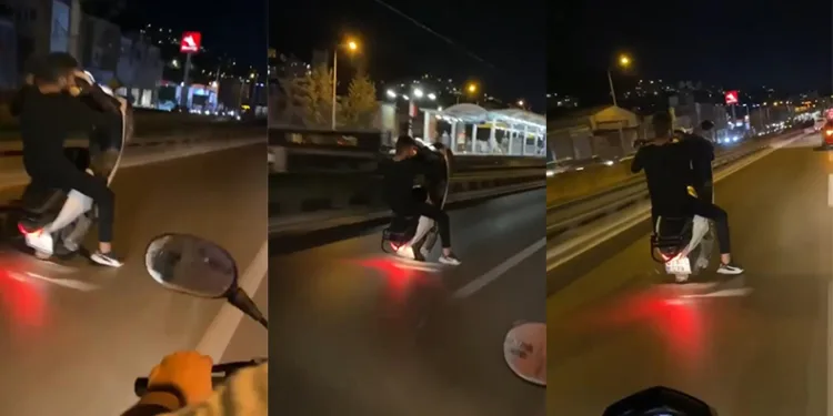 Bursa’da trafikte tehlikeli yolculuk